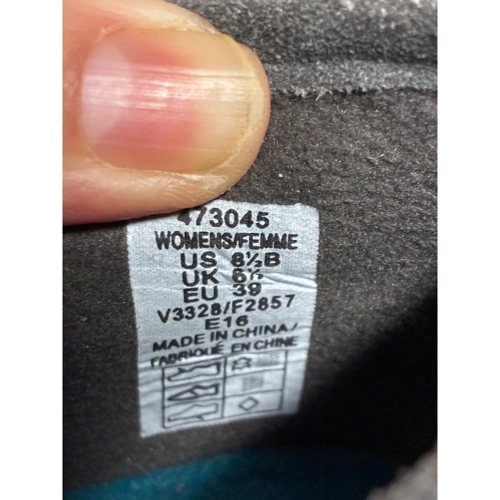 Lands End Womens All Weather‎ Zip Front Suede Insulated Winter Shoes Gray 8.5 B